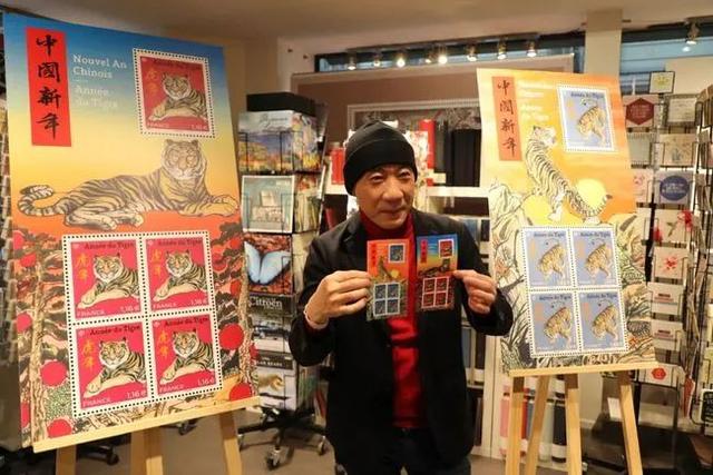 “虎嗅蔷薇”“招财虎”……各国发行虎年邮票，把中国风拿捏了