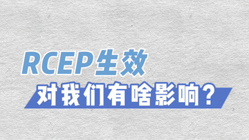 RCEP生效，对我们有啥影响？