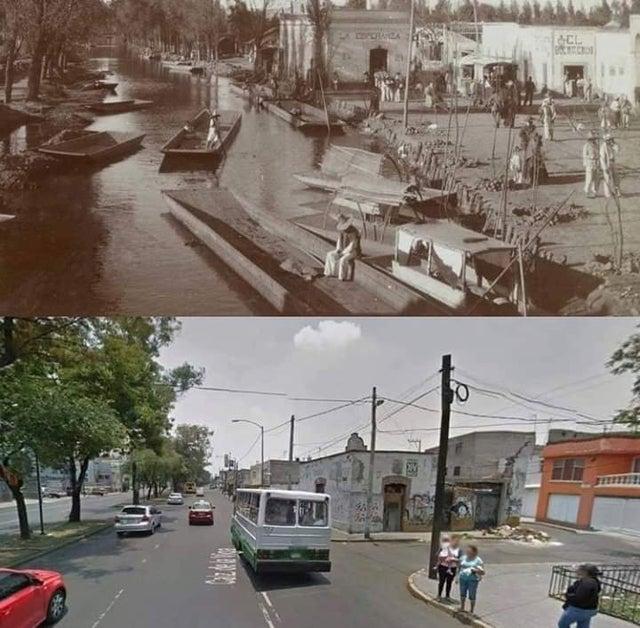 50张前后对比照片，展示著名城市如何随时间变化