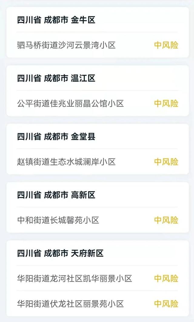 成都昨日新增本土确诊病例5例，活动轨迹公布
