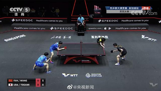樊振东王楚钦新加坡大满贯男双夺冠