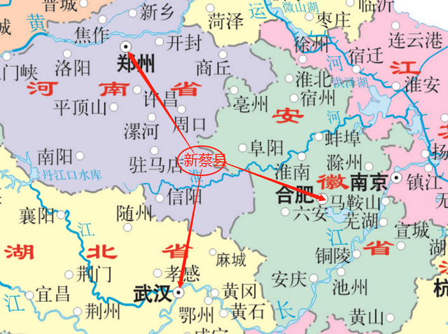 新蔡县是郑州、武汉、合肥三大省会的地理中心