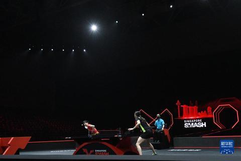 乒乓球——WTT新加坡大满贯女单第一轮：孙颖莎3比0胜德国选手温特