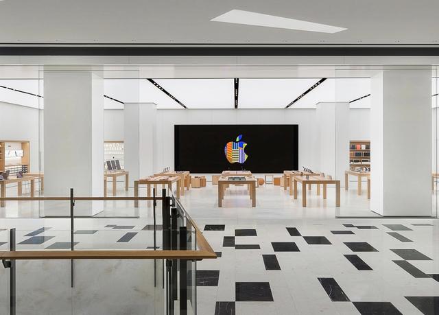 Apple韩国最大门店logo又玩出了花