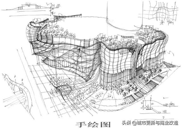 新加坡ION综合体规划设计手绘及SU模型-Benoy（贝诺）