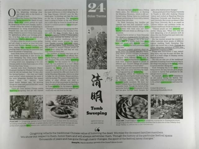 《中国日报》精读第173篇：清明（二十四节气之五）