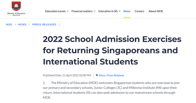 AEIS小学组考试取消英语测试！新加坡教育部发布最新考试调整