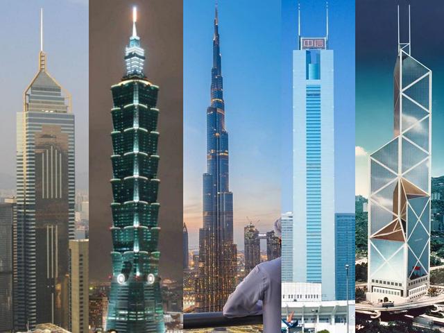 亚洲第一高楼变迁记——上海国际饭店到迪拜塔，高度增幅近十倍