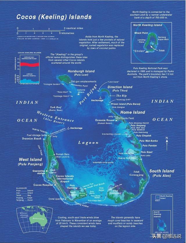 科科斯群岛:距澳大利亚2200公里的海外领地,差点成了新加坡的地盘