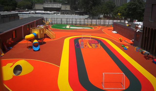 北京高乐迪玩具儿童滑梯施工案例：天津新加坡麦卡利国际幼儿园