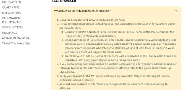 个人要想入境马来西亚需要做什么