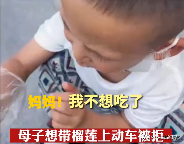 母子带榴莲坐高铁被拒一口气吃半个，网友：榴莲为啥不能带上车？