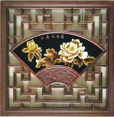 “点麦成画”收麦后留下的秸秆被他“变”成花鸟、山水、仕女