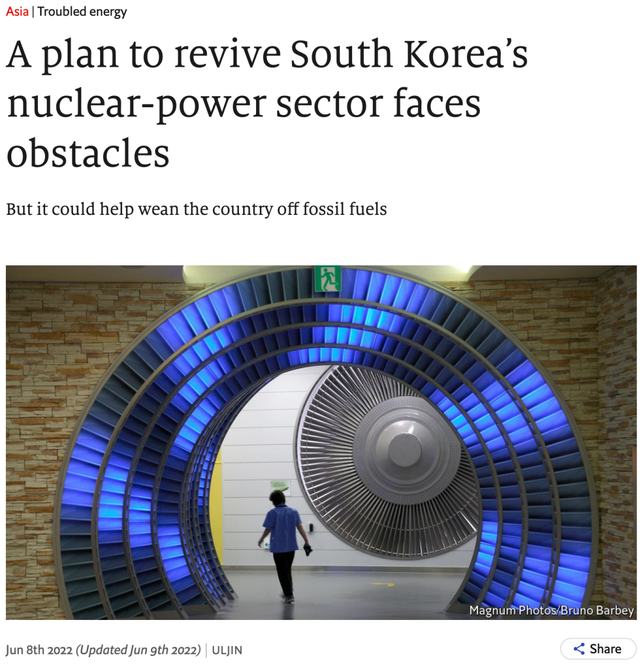 韩国新政府振兴核电行业的计划面临重重障碍