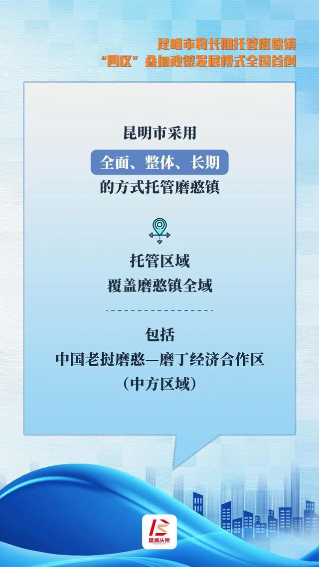 昆明市将长期托管磨憨镇“四区”叠加政策发展模式属全国首创