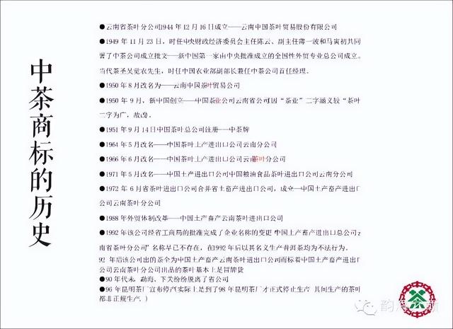 喝老茶，这些中茶商标你见过吗？（附完整版）