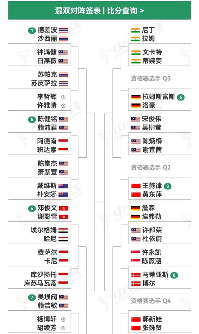 新加坡羽毛球公开赛签表出炉，刘欧再战双阿，翁泓阳孙飞翔内战