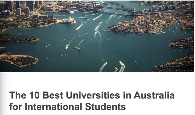 最适合留学的10所最佳澳大利亚大学！有你青睐的吗？（上）