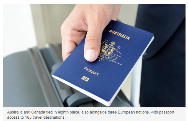 哪国护照最给力？日本第一，澳洲第八