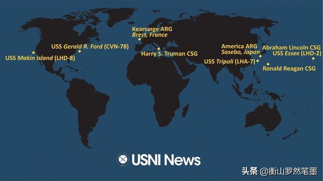 美国海军学会（USNI）：美国海军全球部署追踪 2022年7月7日