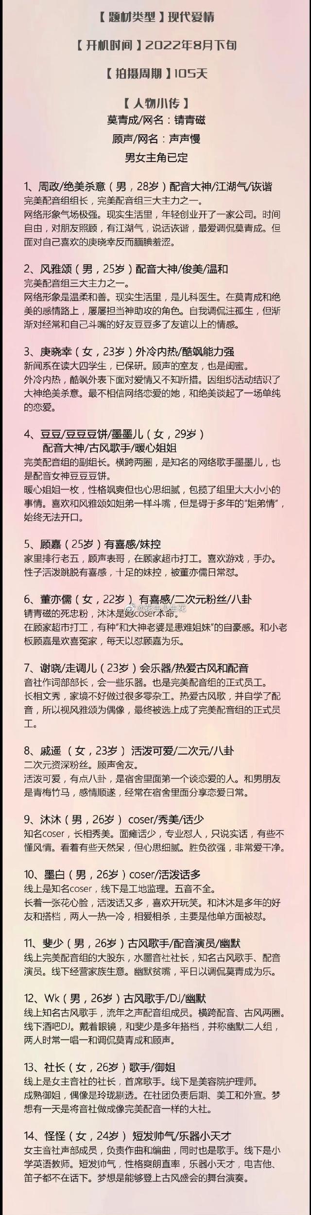 7.18剧：李现 杨紫 黄磊 张新成 罗晋 杨蓉 檀健次 秦岚 茅子俊 成毅 张若昀