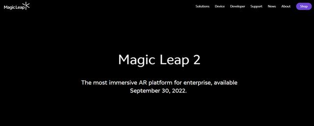 3299美元起，Magic Leap 2定于9月30日正式发售