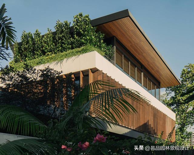 新加坡的现代别墅庭院设计，将雾霾关在庭院之外