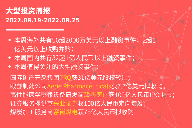 大型投资周报：国际矿产开采集团TRQ获31亿美元股权转让