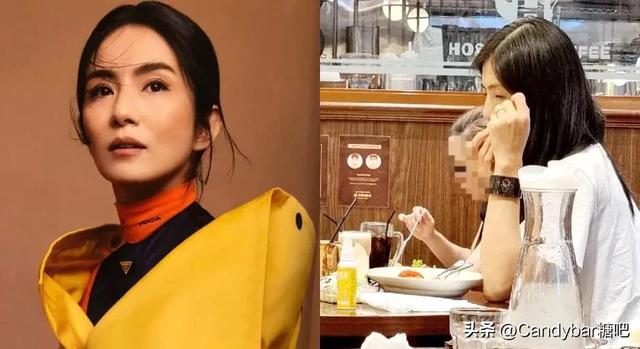 杨采妮素颜踢拖单独用膳 头顶长白发仍难掩气质网民大赞亲切无架子