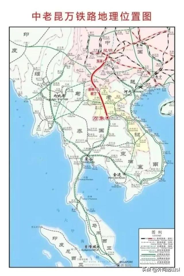 靠中国才能建成马来西亚构想的万象曼谷吉隆坡新加坡泛亚铁路中线