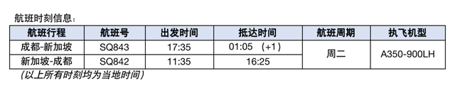 新加坡航空成都至新加坡客运航线开启首航