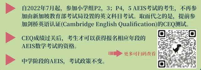 针对2023.2月 新加坡S-AEIS考试 小学数学集训班来咯