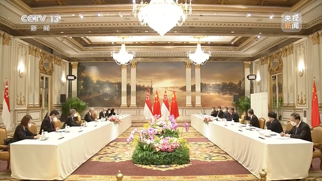 独家视频丨习近平会见新加坡总理李显龙