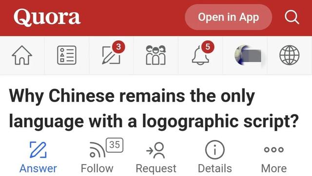 美国网友：为什么中文仍然是唯一一种带有表意功能的语言？