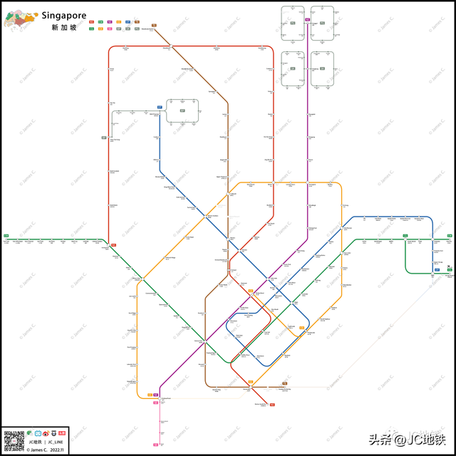 新加坡地铁线路图 (20221113版)