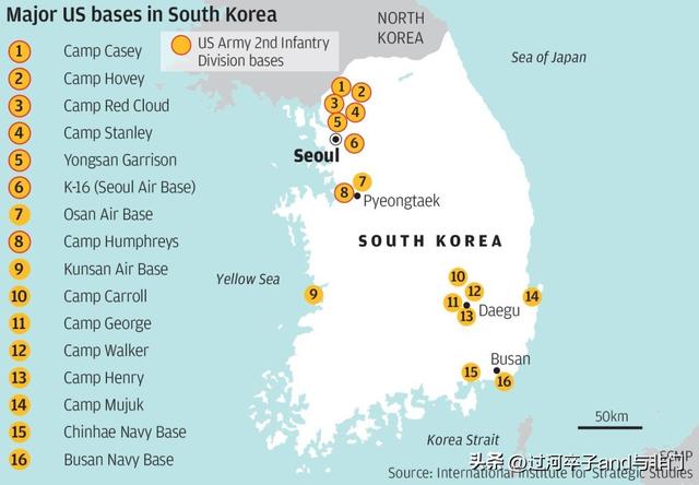 美国在世界驻军基地非常多，对我们威胁最大的是哪几个？