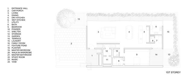 新加坡住宅别墅案例-Cascading Courts HYLA Architects （580m2）