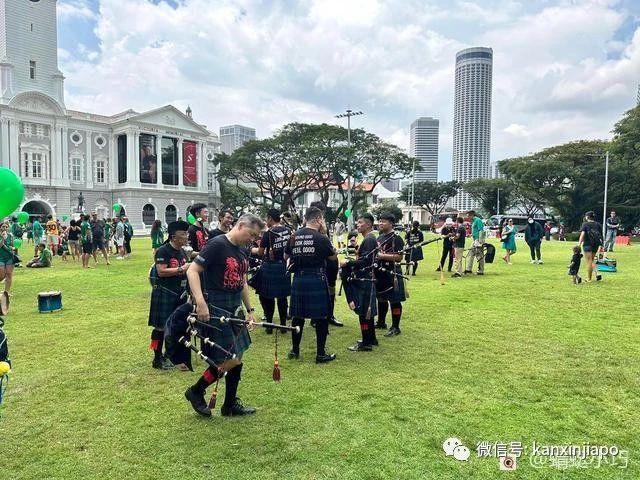 新加坡也过爱尔兰国庆日？到处都是“小绿人”~