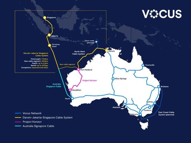 Vocus开始建设达尔文-雅加达-新加坡光缆的最后部分，其容量高达40Tbps