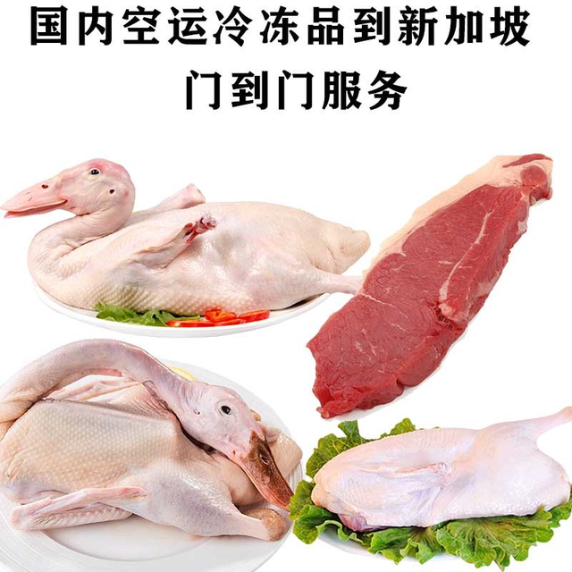 冷冻食品如何从中国门到门空运到新加坡双清派送到家，时效要多久