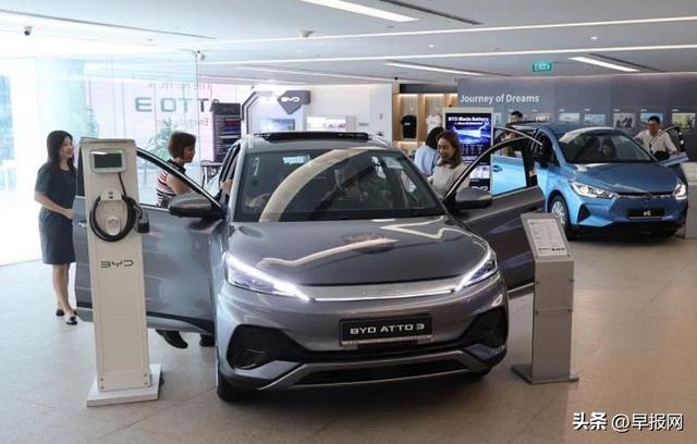 比亚迪销量仅次于特斯拉 中国电动车品牌强攻新加坡市场