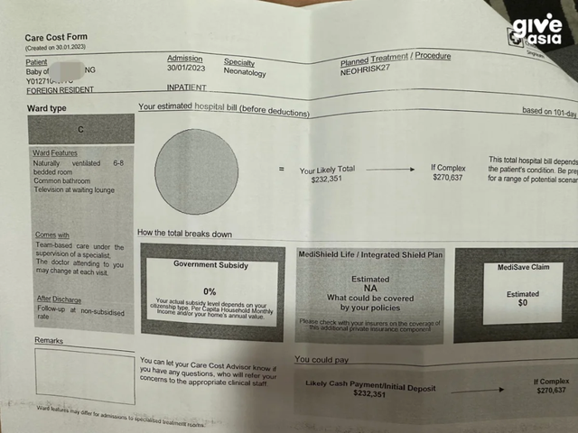 从中国外派新加坡，没想到宝宝早产面临着天价医药费