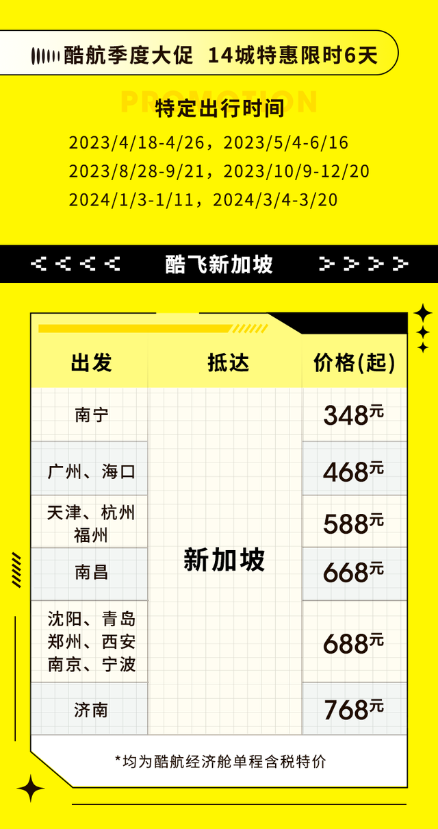 抢疯了！中国飞新加坡机票只要¥288