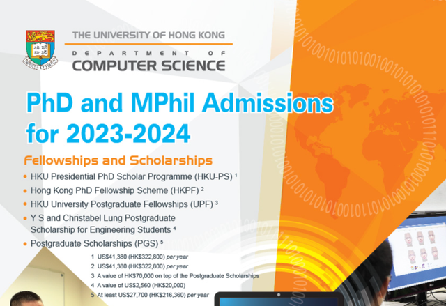 24fall港大、港中文和新加坡国立大学开放了提前批申请！