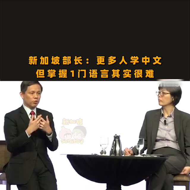 新加坡部长：更多人学中文但掌握1门语言其实很难#新加坡...
