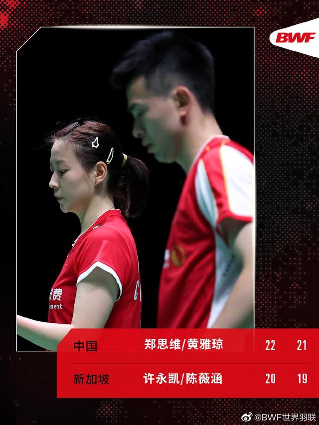 2023年苏迪曼杯：雅思组合2-0击败新加坡对手，中国队先拿一分