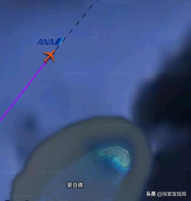 6月27日8点16分，一架新加坡飞日本航班到达南沙群岛华阳礁上空