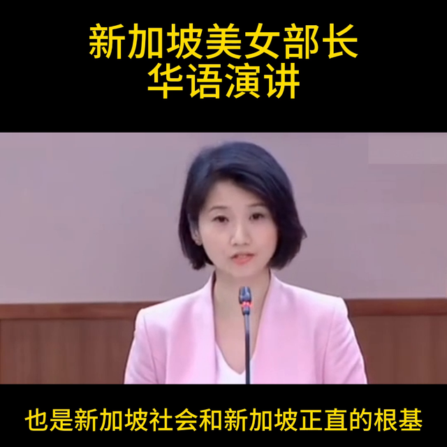 新加坡美女部长华语演讲#新加坡#华语#部长