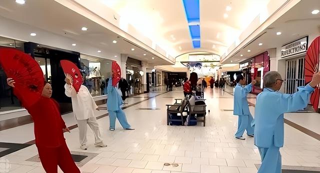 一群大妈在加拿大商场跳舞，外国网友：这里不是中国，不会惯你们